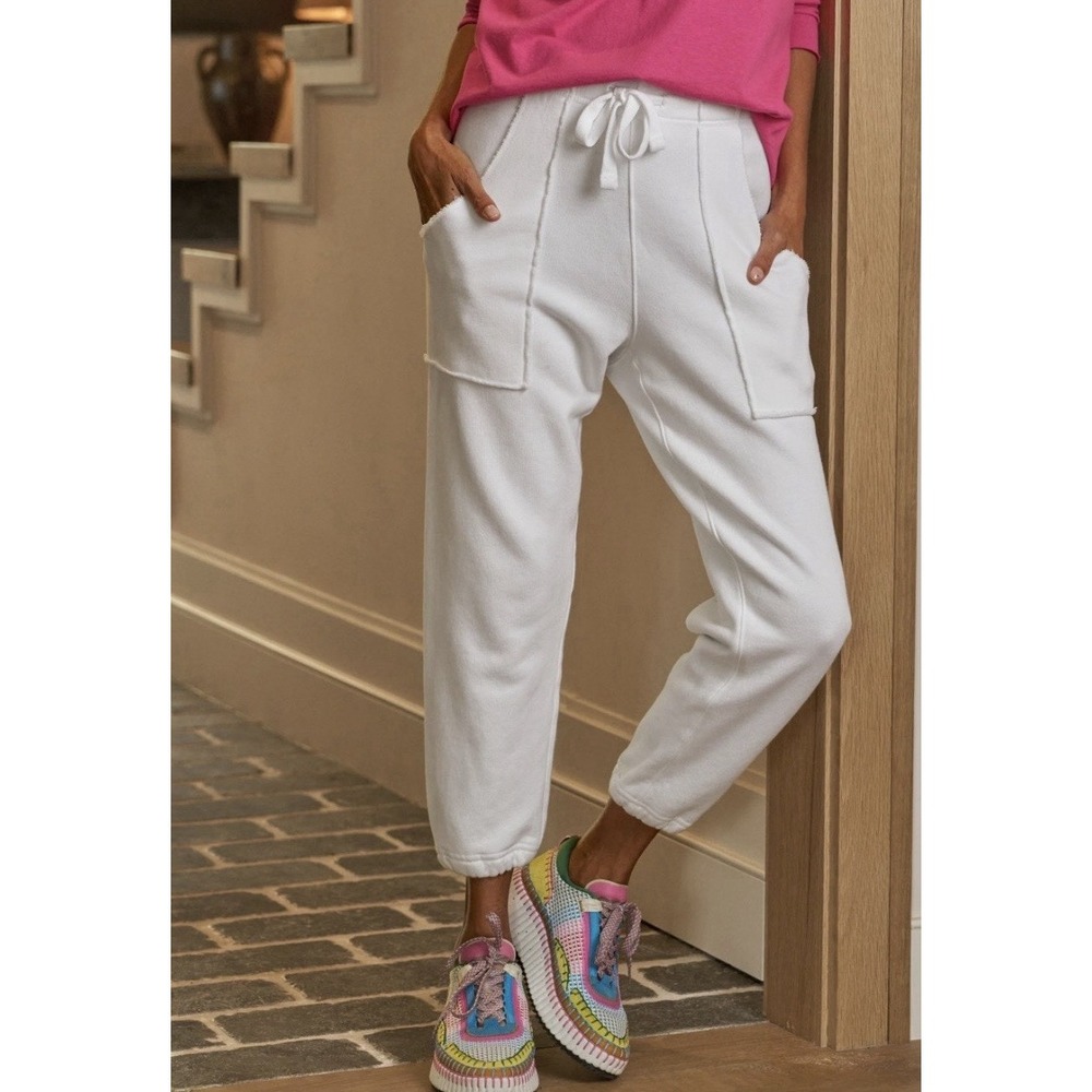 Frank & Eileen Lab Eamon Triple Fleece Jogger Sweatpants Women's Sz Small White